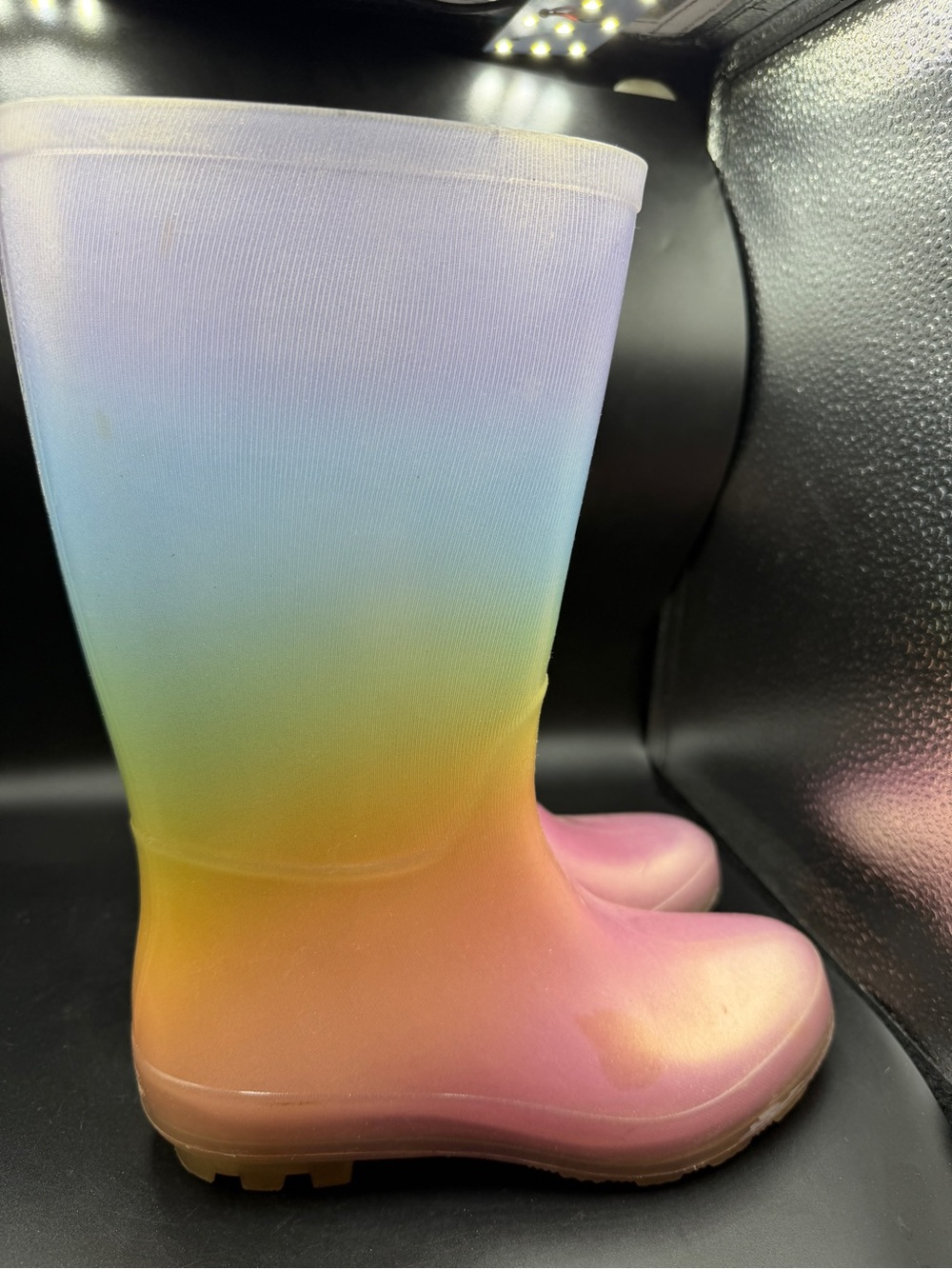 Kids Rainbow Gradient Rain Boots - Pink Multicolor